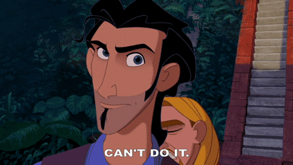 gif from The Road to El Dorado saying Can't do it. Not today